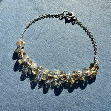 Champagne quartz and Citrine Sterling silver healing bracelet