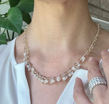 Champagne quartz and Moonstone Sterling silver necklace