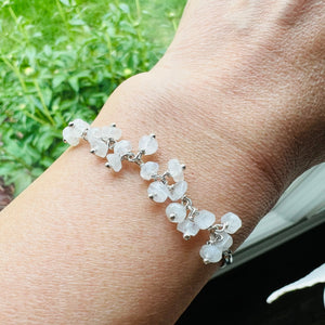 Sterling silver Moonstone adjustable Healing bracelet