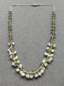 Champagne quartz and Moonstone Sterling silver necklace