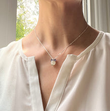 Labradorite and beryl(Emerald family)Sterling silver healing necklace