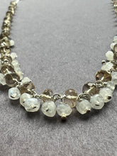 Champagne quartz and Moonstone Sterling silver necklace
