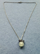 Labradorite and beryl(Emerald family)Sterling silver healing necklace
