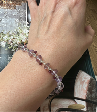 Amethyst and Garnet Sterling silver Healing bracelet