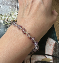 Amethyst and Garnet Sterling silver Healing bracelet