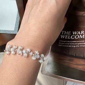 Sterling silver Moonstone adjustable Healing bracelet