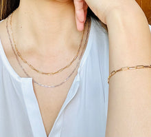 Italian ORO Paper clip chain necklace