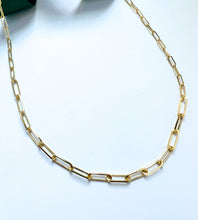 Italian ORO Paper clip chain necklace