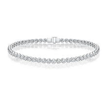 18K White Gold Diamond Line Tennis Bracelet