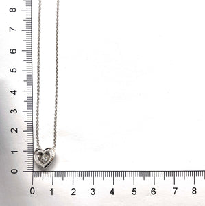 18K Gold Classic Dancing Heart Diamond Necklace