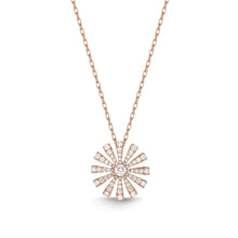 18K Rose Gold Floral Diamond Fashion Necklace