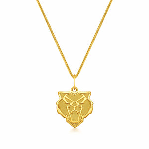 24K Allure Tiger Gallery Pendant with 24K Gold Chain