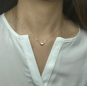 18K Yellow Gold Heart Necklace