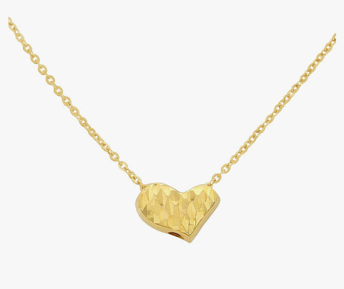 18K Yellow Gold Heart Necklace