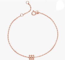 ChowTaifook 18K Rose Gold Floating Barrel shaped charm adjustable bracelet