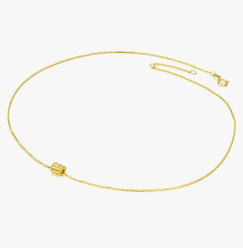 Chowtaifook 18K Yellow Gold Spinner Necklace